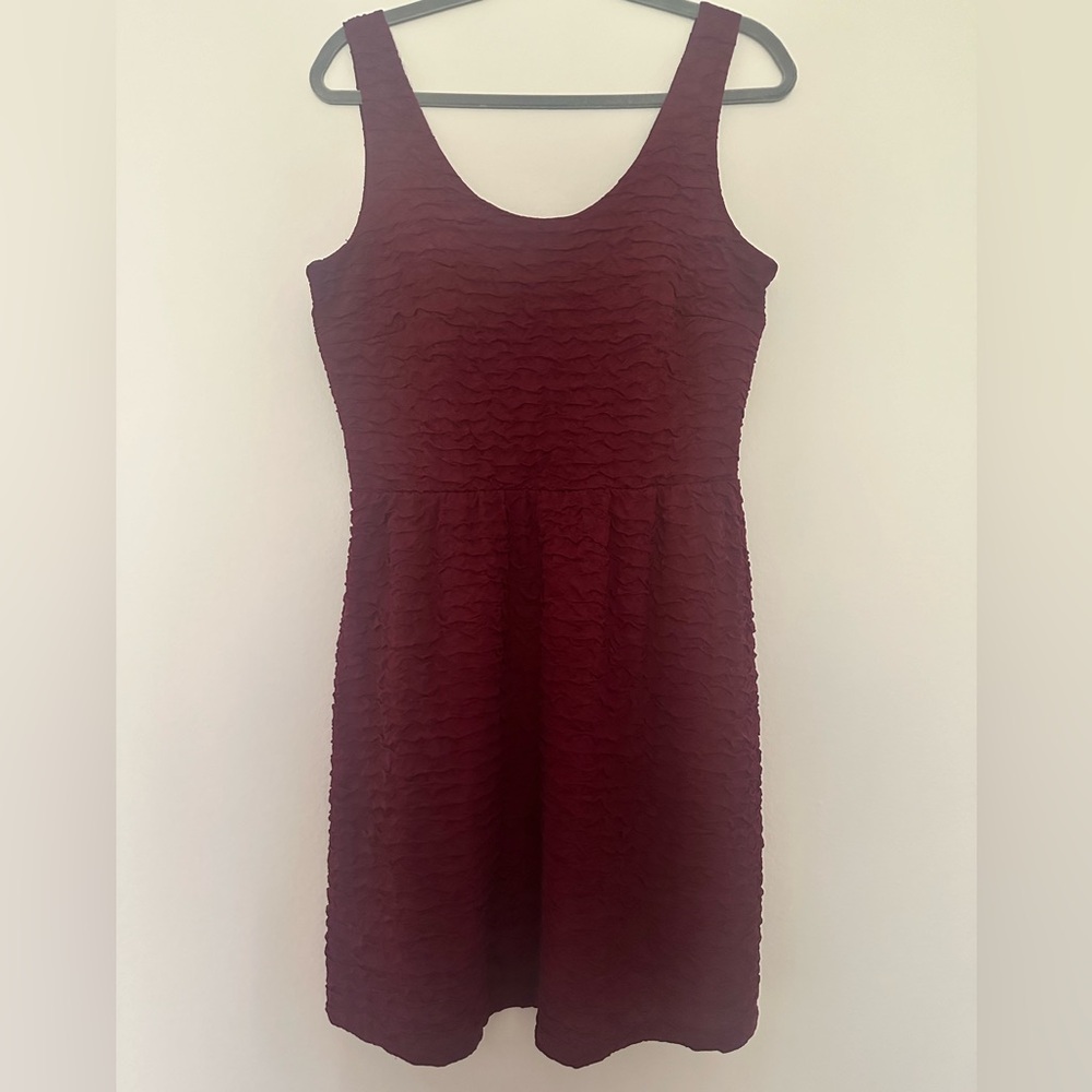 Elegant Burgundy Sleeveless Dress